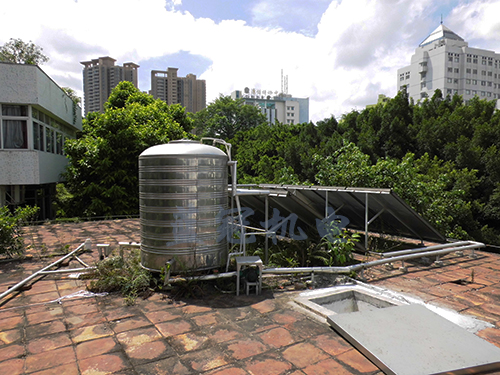 中山人民醫(yī)院招待所太陽能熱水工程背面圖