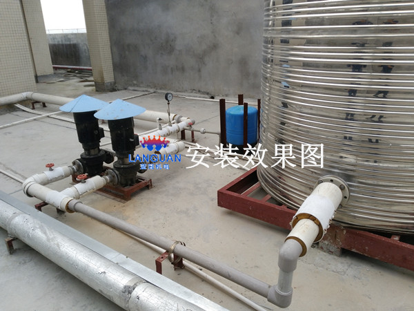 藍(lán)冠機(jī)電空氣能熱水工程管道安裝圖