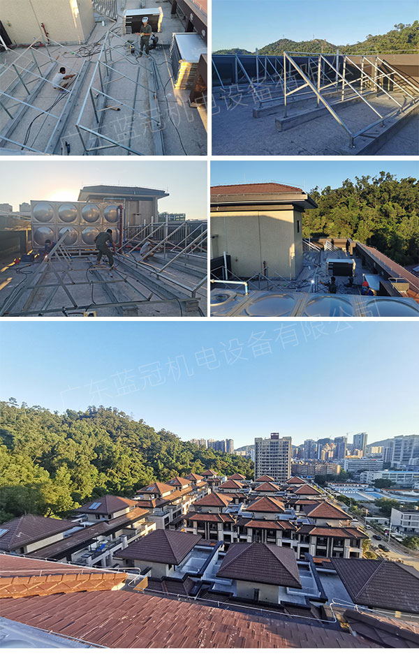 別墅平板太陽能熱水工程