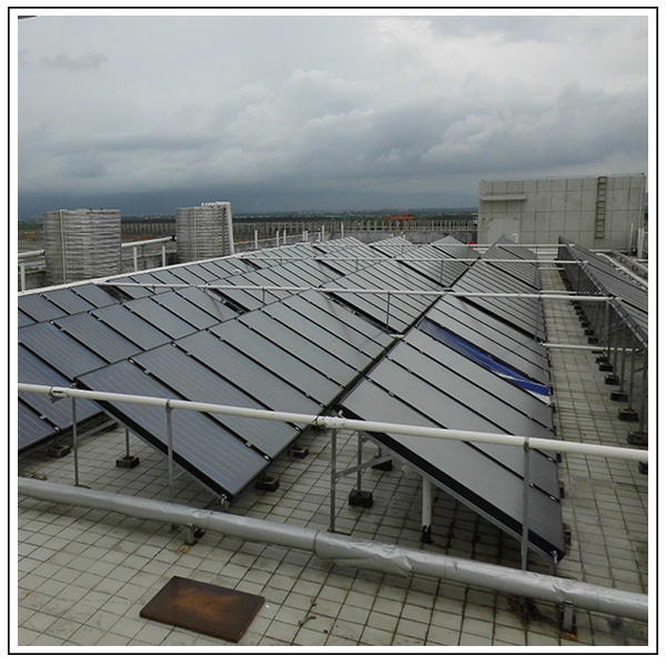 工廠安裝太陽能熱水器